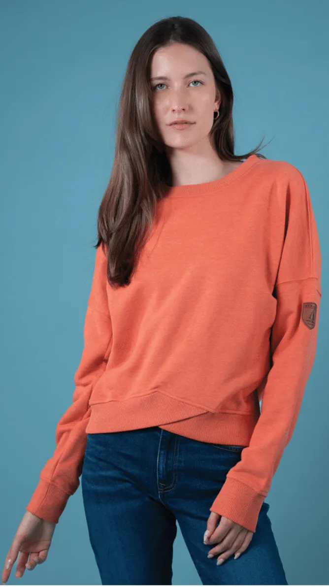 Erma Cross Hem Sweatshirt