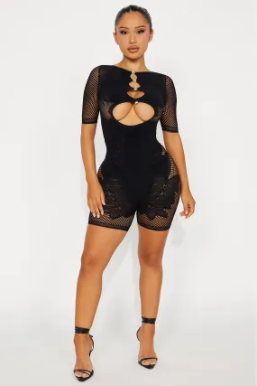 Fall Off Seamless Jumpsuit - Black