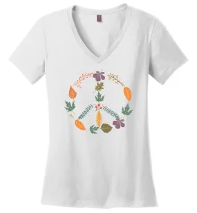 Fall Peace Sign V-neck