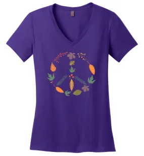 Fall Peace Sign V-Neck