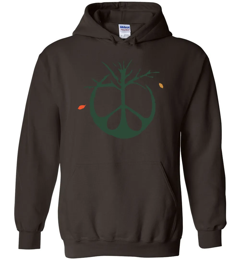 Fall Tree Peace Sign- Heavy Blend Hoodie