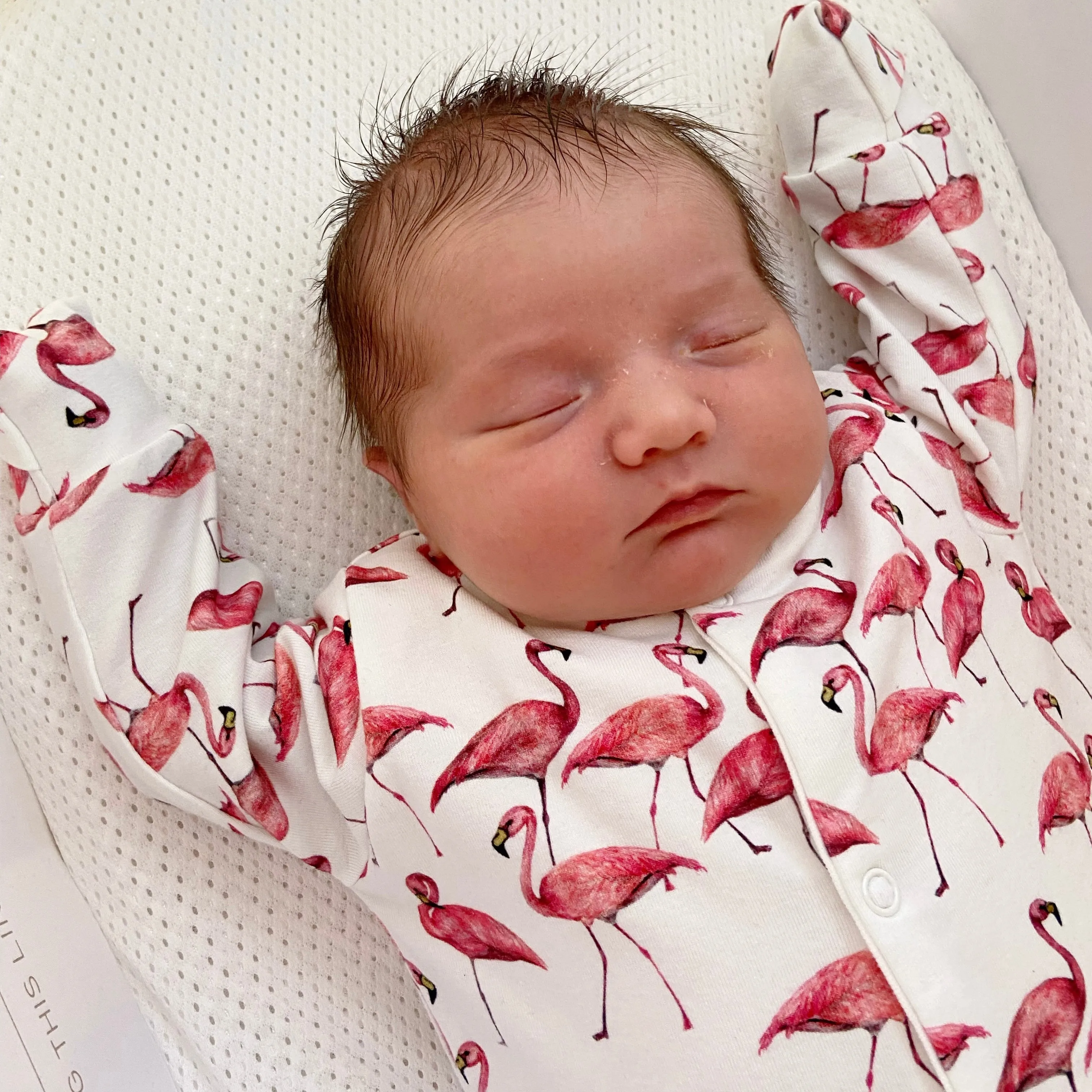 Flamingo cotton sleepsuit