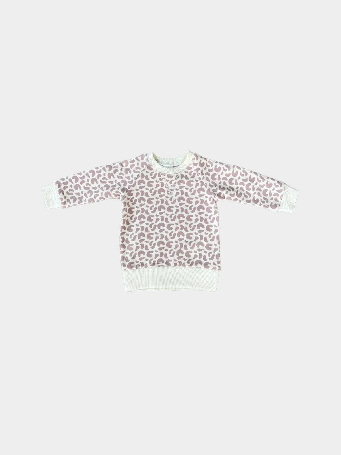 Fleece Sweatshirt - Lilac Leopard