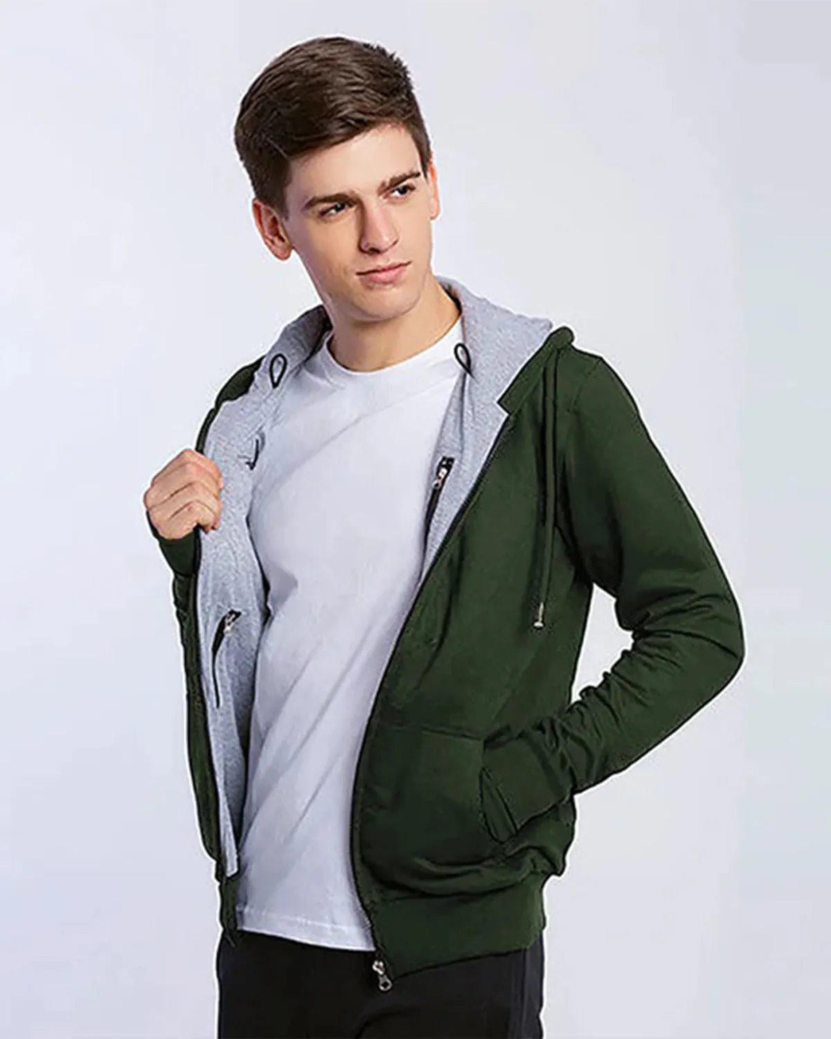 Full Sleeve Olive Unisex Travel Jacket