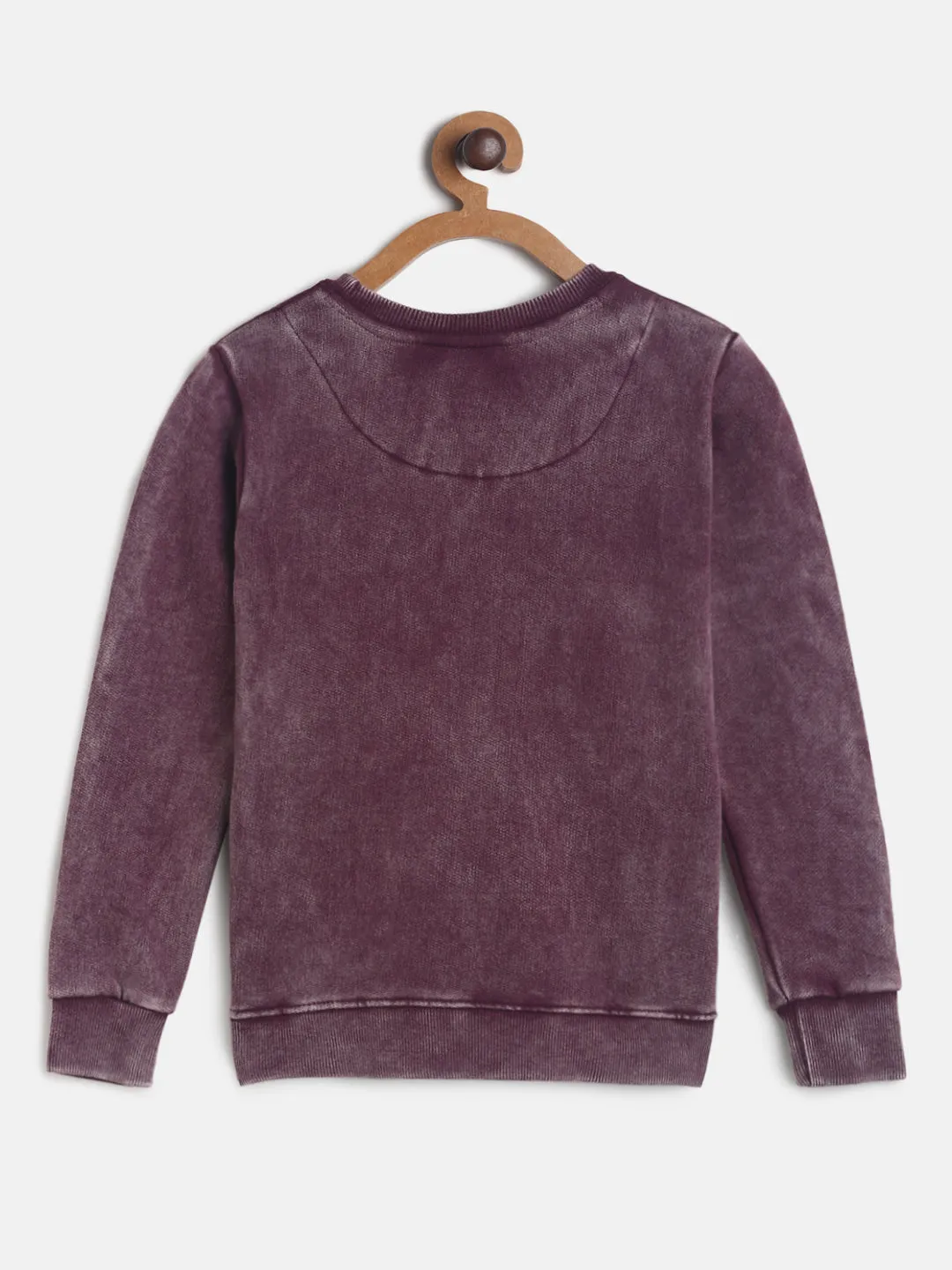 Girls Mauve Printed Sweatshirt