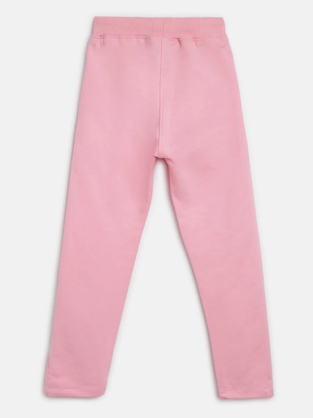 Girls Pink Cotton Joggers