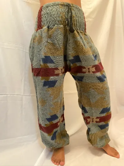 Handmade Paisley Wool Pants, Non Itchy Wool Pants for Winter, Warm  Pants, Winter Clothing, Unisexual Wool Pants, Winter Clothing, Yoga Pant