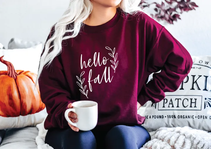 Hello Fall Classic Crew Neck Sweater