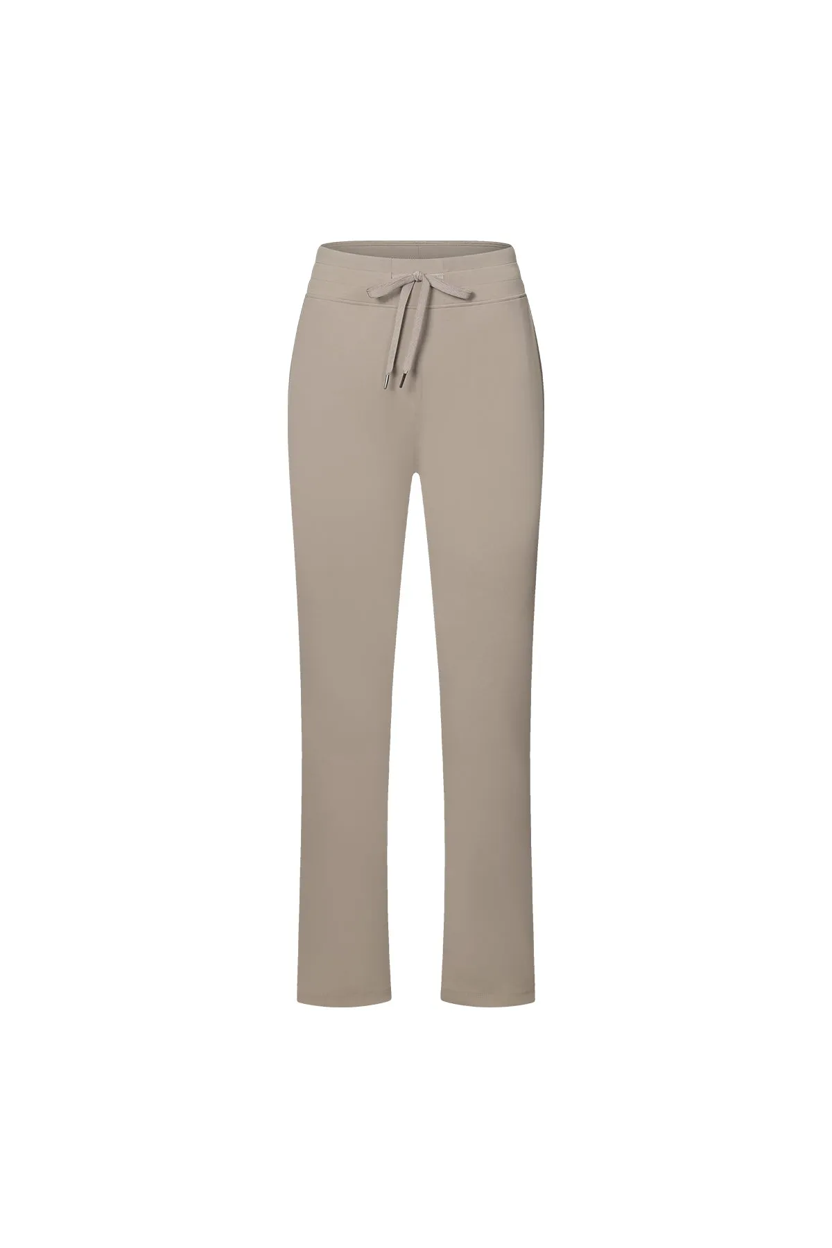 High-Waisted Straight-Leg Casual Trousers