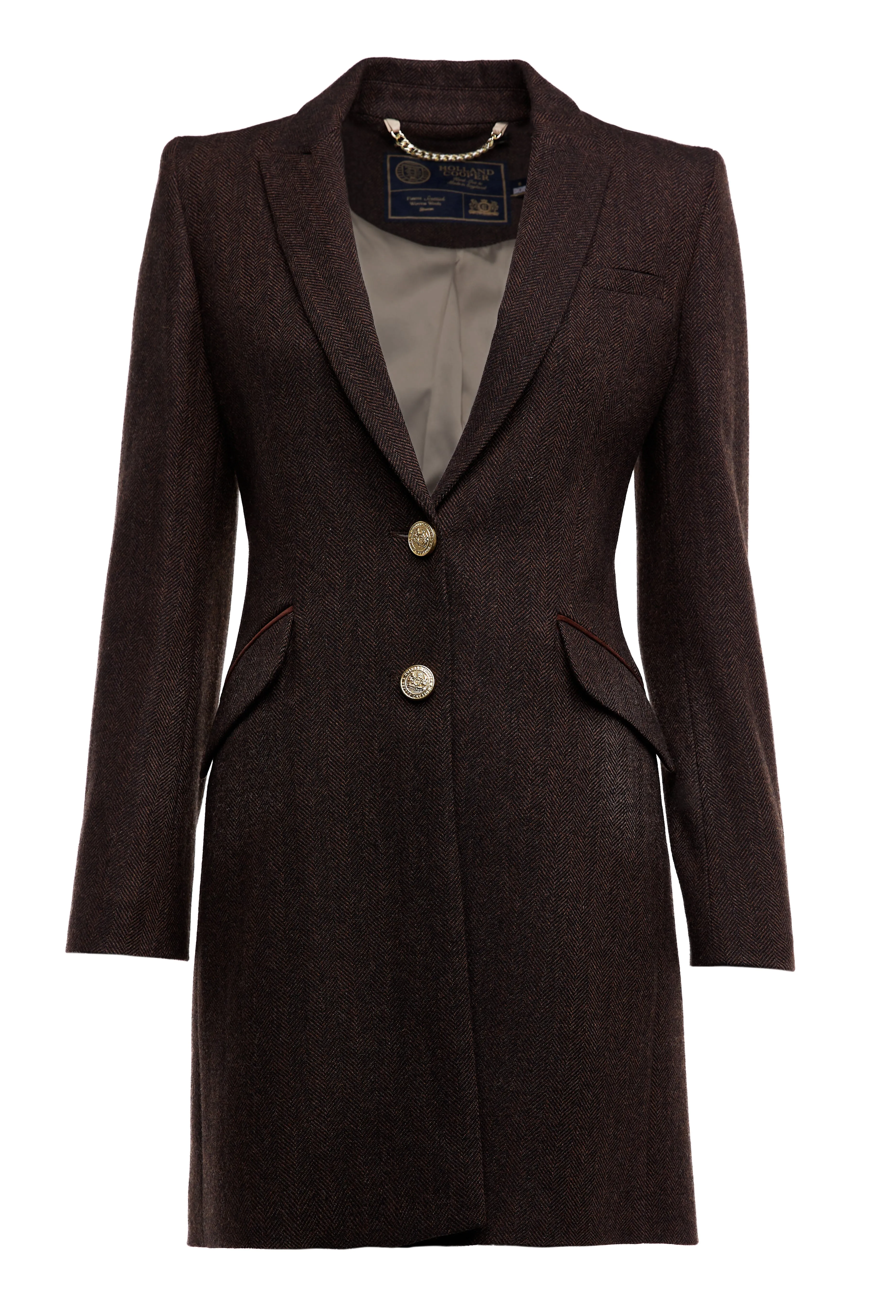 Highgrove Coat (Chocolate Herringbone)