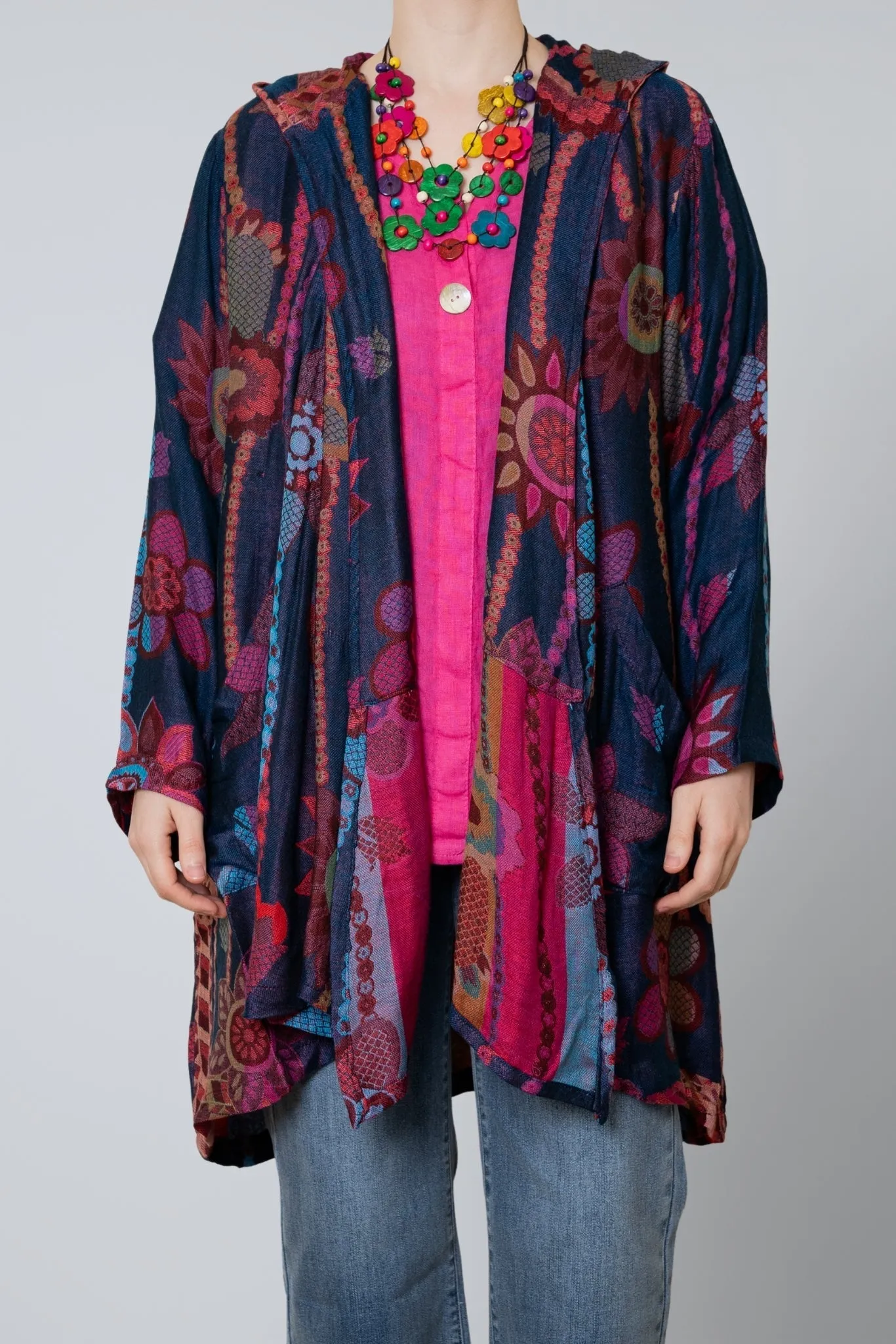 Hoodie Printed Jacket - Darjeeling