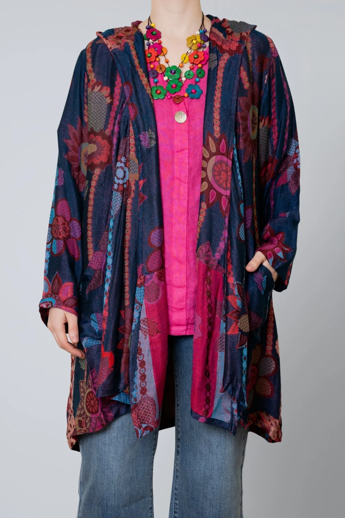 Hoodie Printed Jacket - Darjeeling