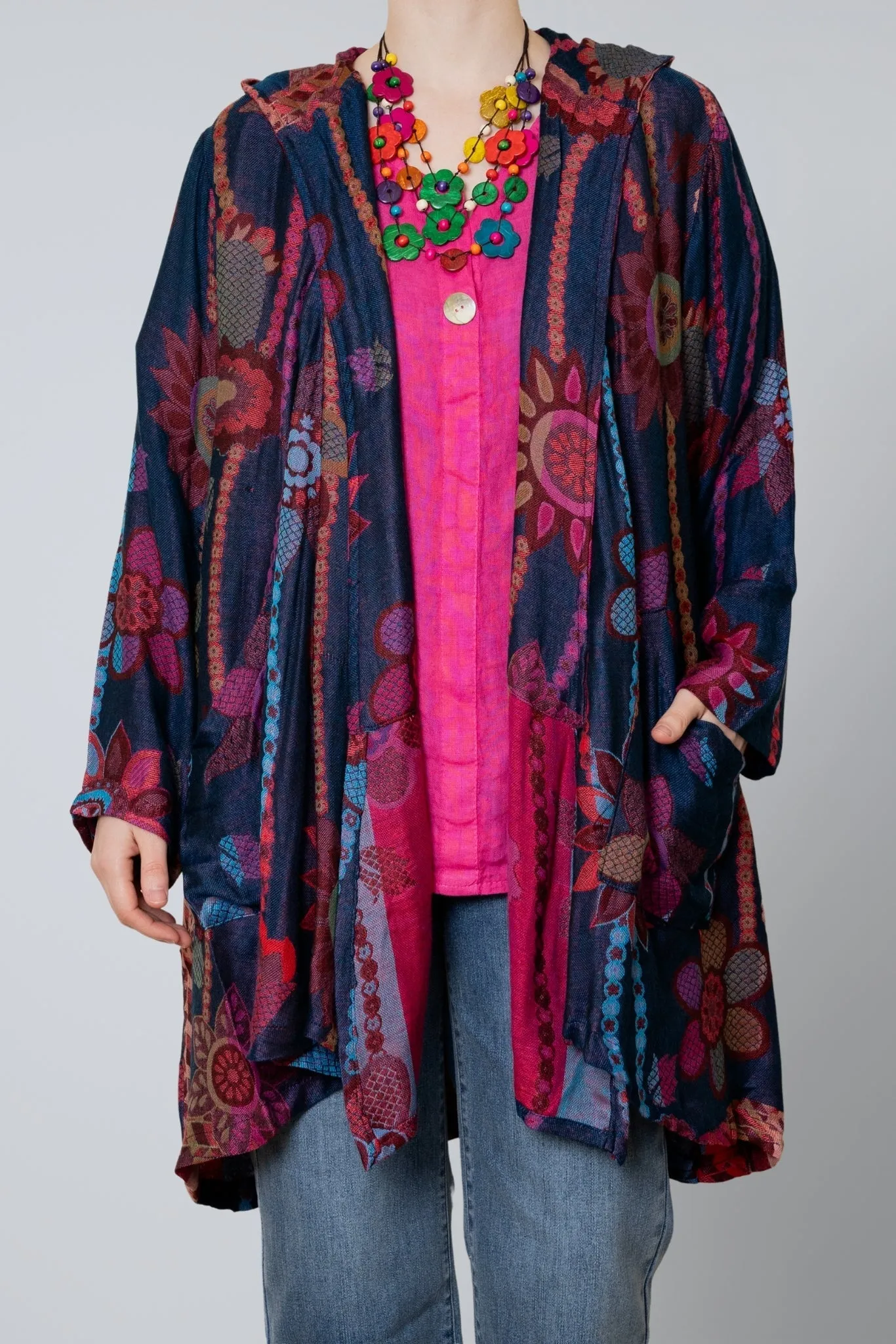 Hoodie Printed Jacket - Darjeeling