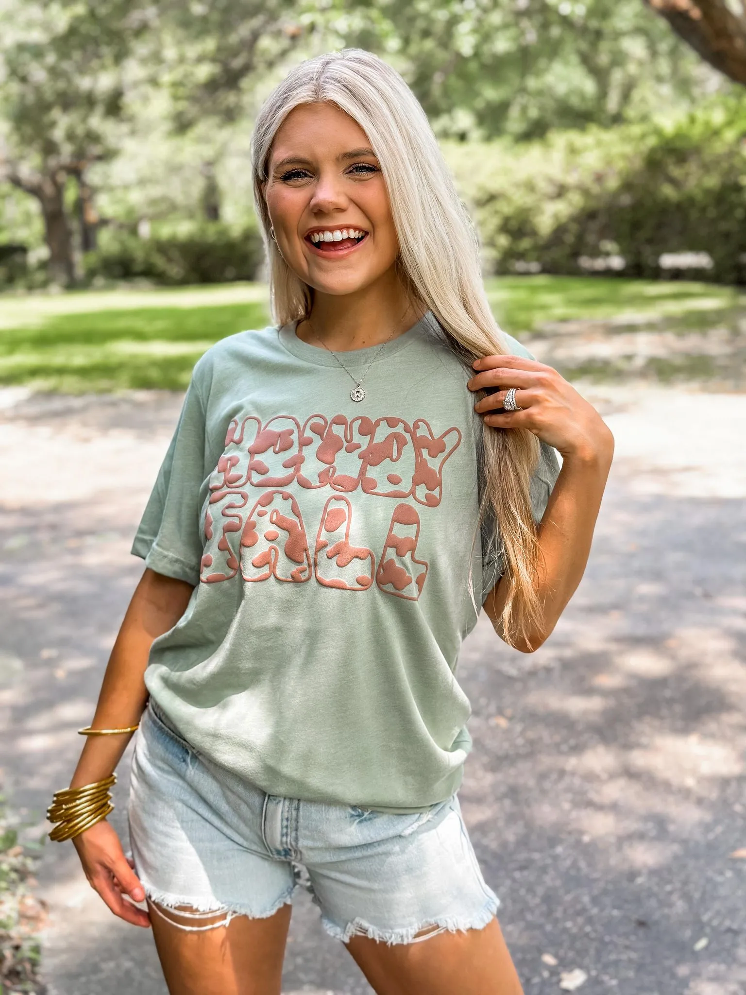 Howdy Fall Cowprint Puff Tee