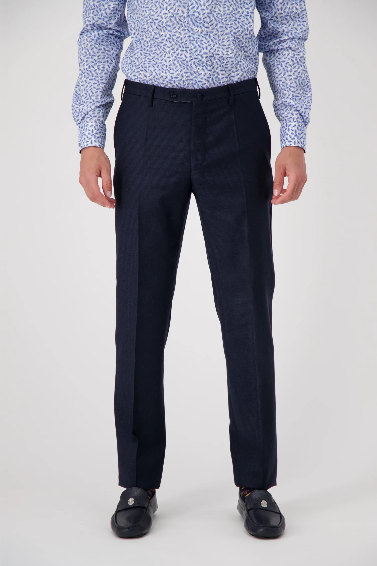 Incotex Navy Pattern Trousers