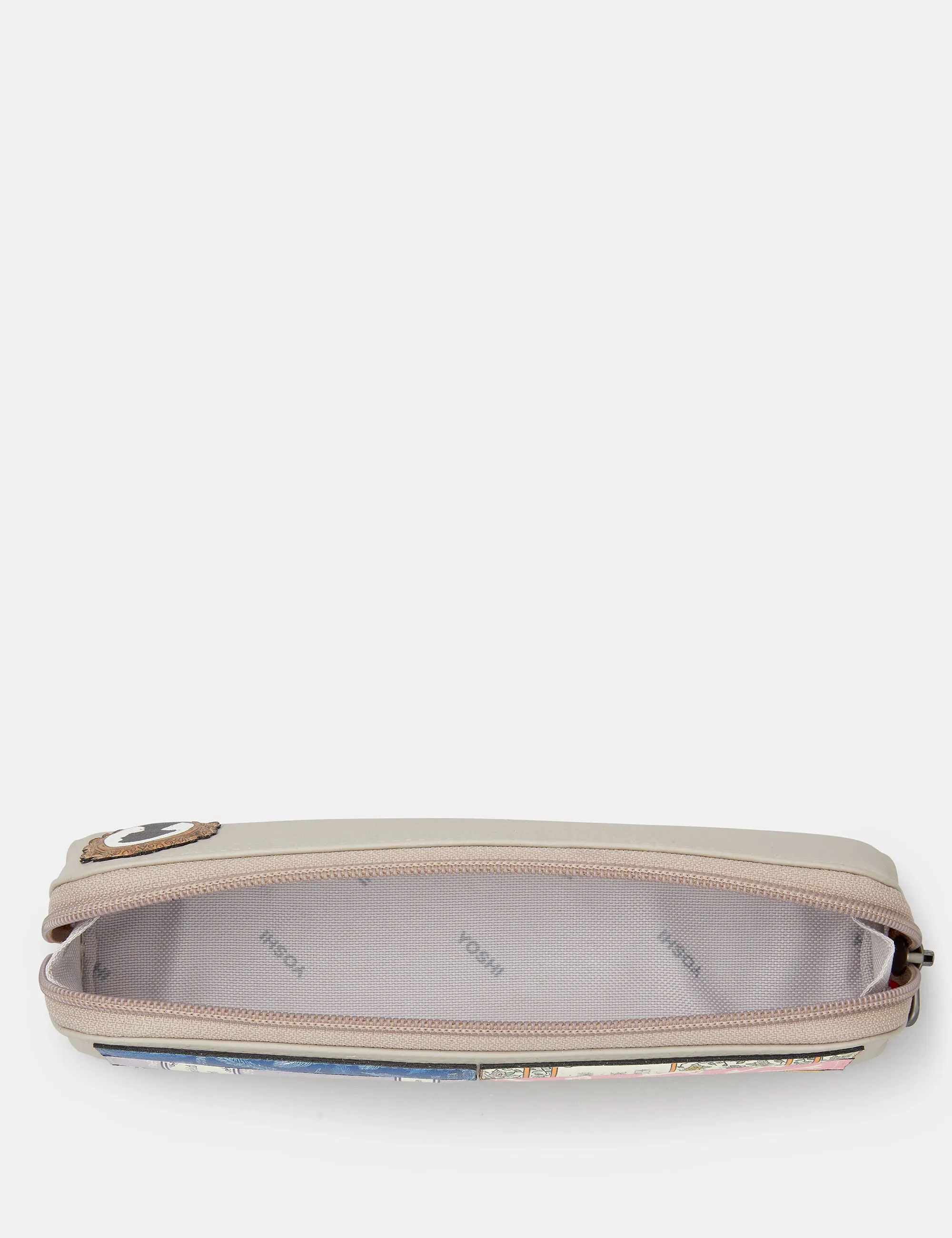 Jane Austen Bookworm Warm Grey Leather Pencil Case