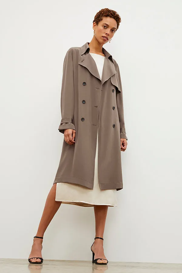 Jensen Trench - Silk :: Deep Khaki