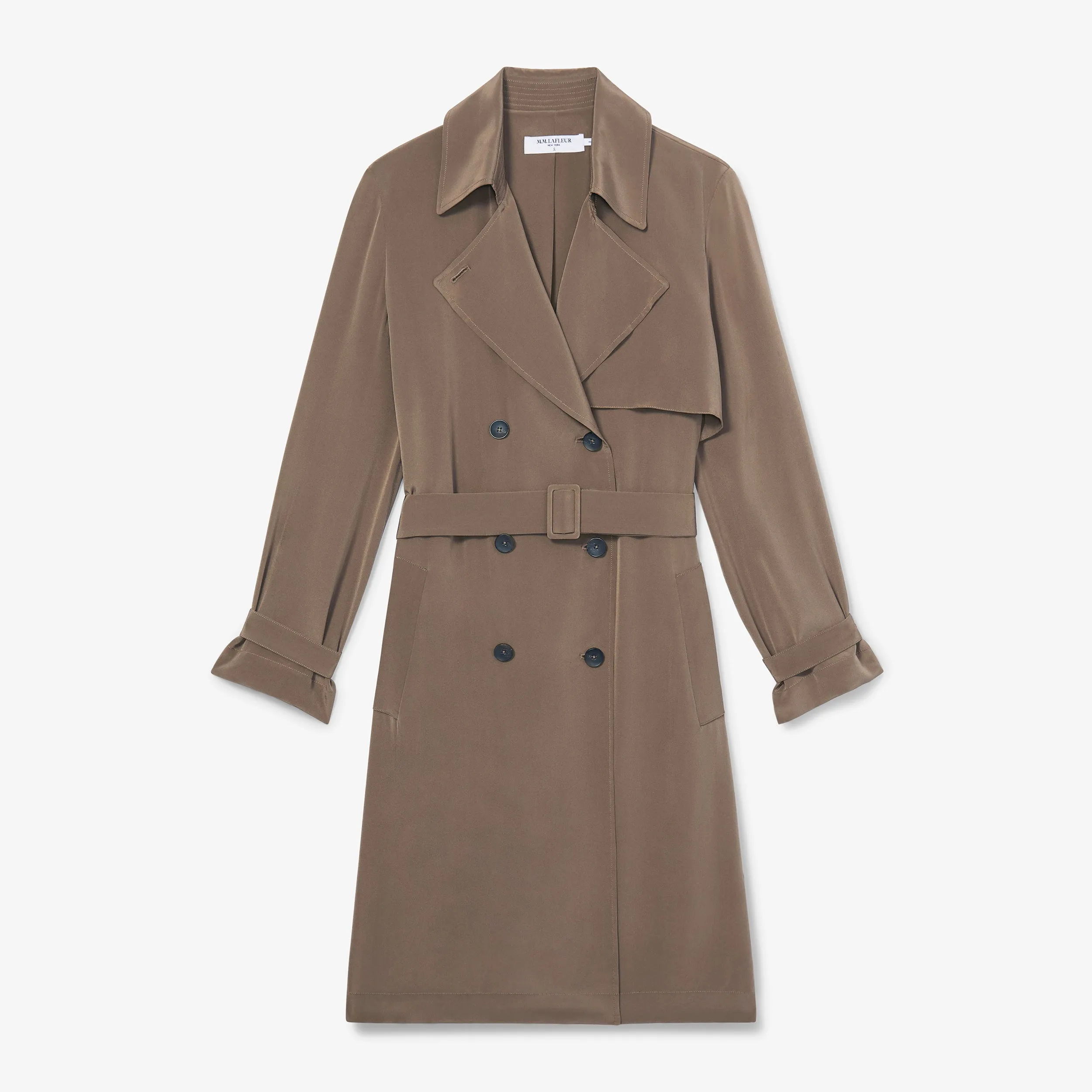 Jensen Trench - Silk :: Deep Khaki