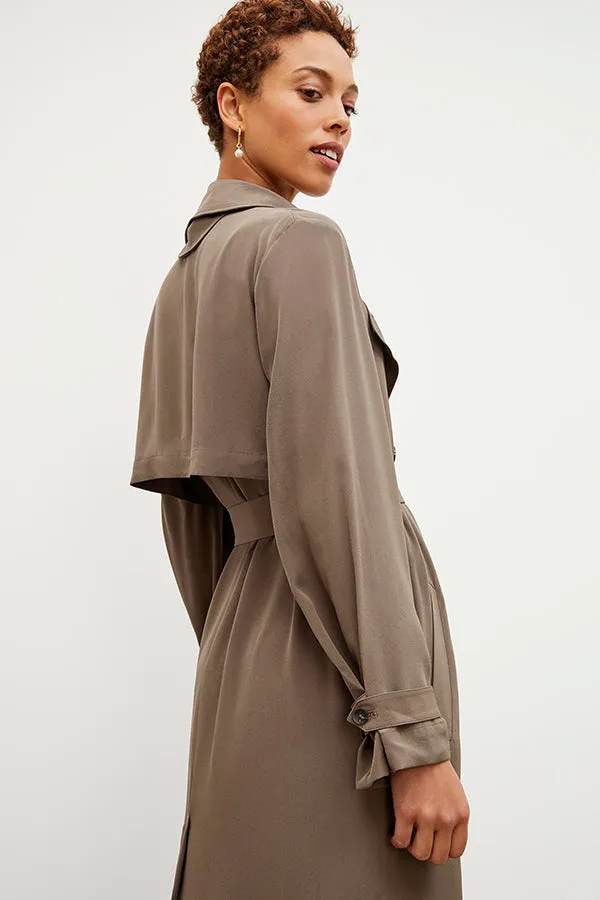 Jensen Trench - Silk :: Deep Khaki