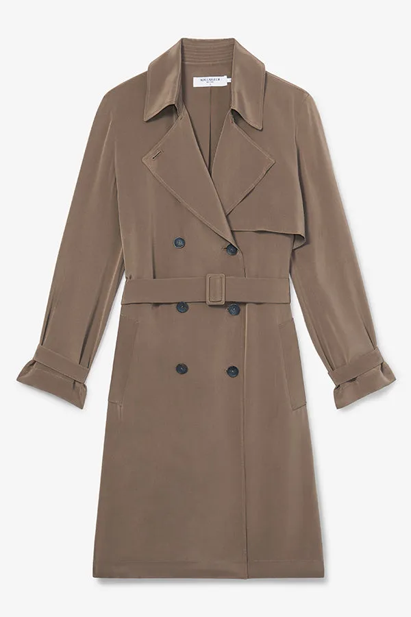 Jensen Trench - Silk :: Deep Khaki