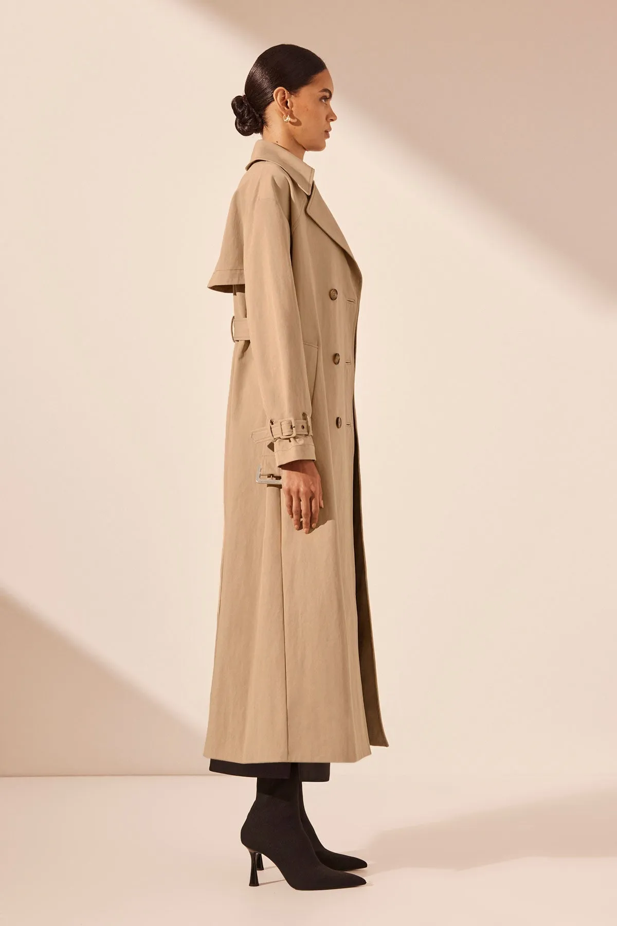 KAI TRENCH COAT - KHAKI BEIGE