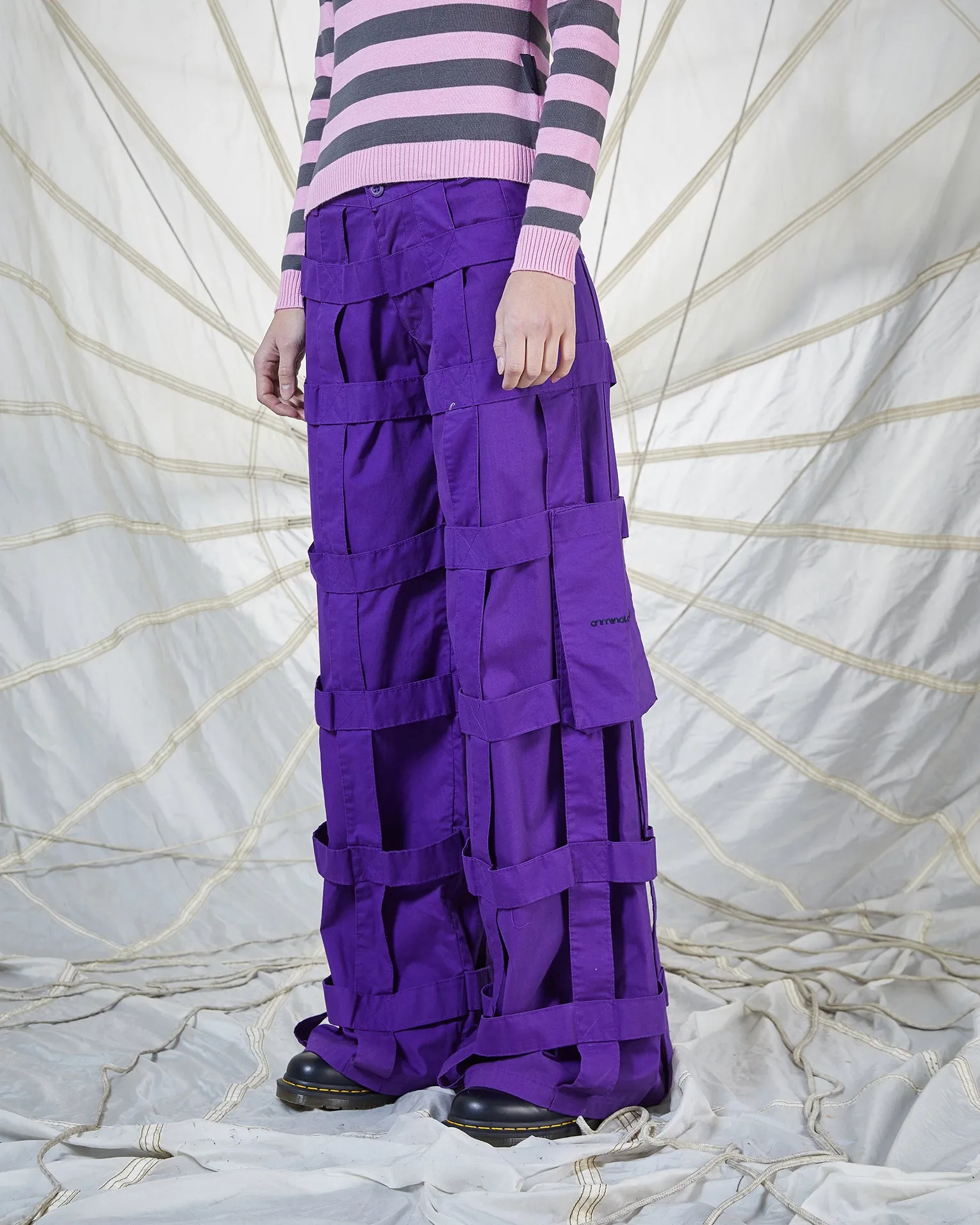 LATTICE TROUSERS - PURPLE