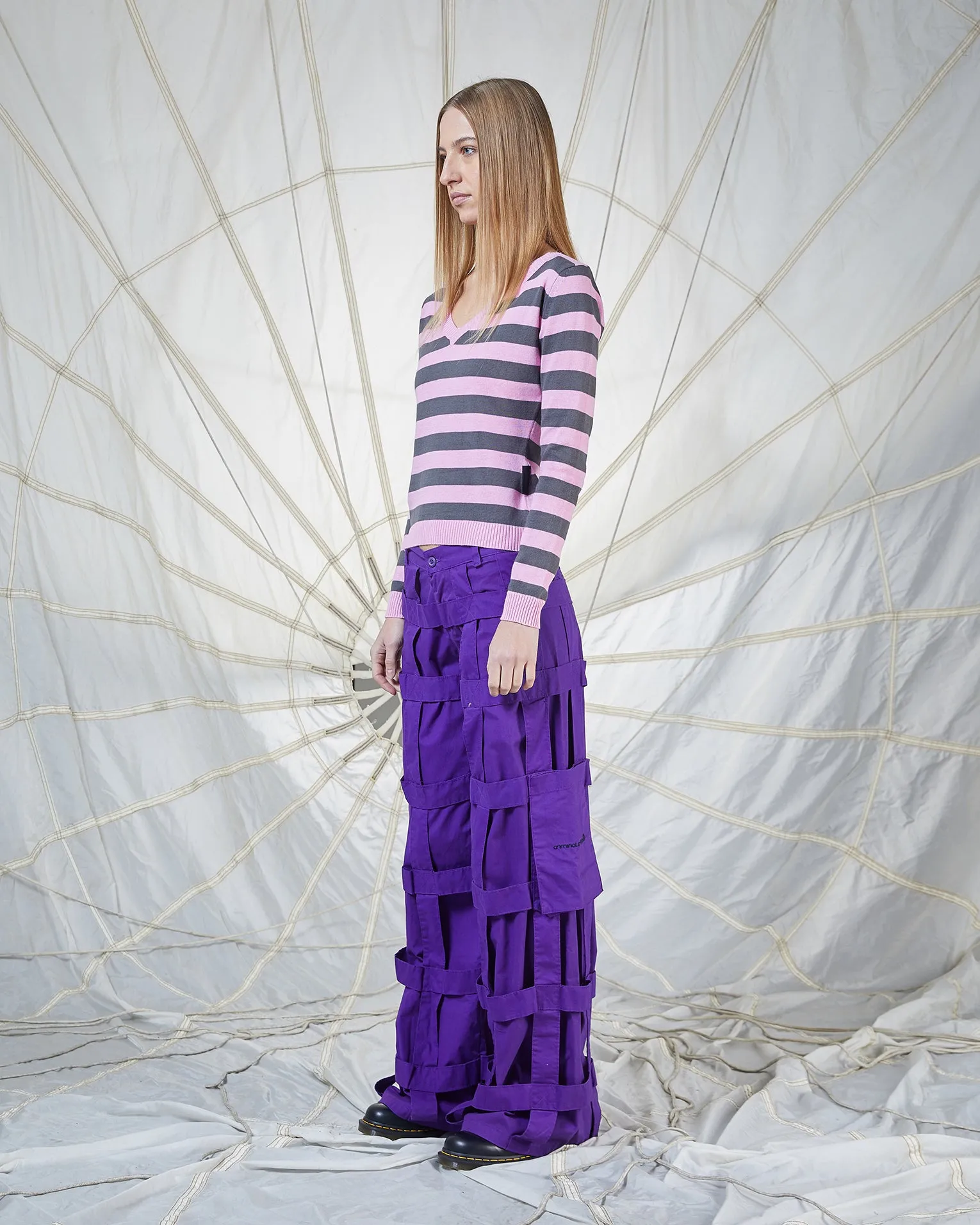 LATTICE TROUSERS - PURPLE