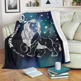 Leo Horoscope Zodiac Zodiac Blanket, Leo Star Sign Throw Blanket, Teen Girls Boys And Adult Micro Fleece Blanket, Warm Leo Throw Blanket