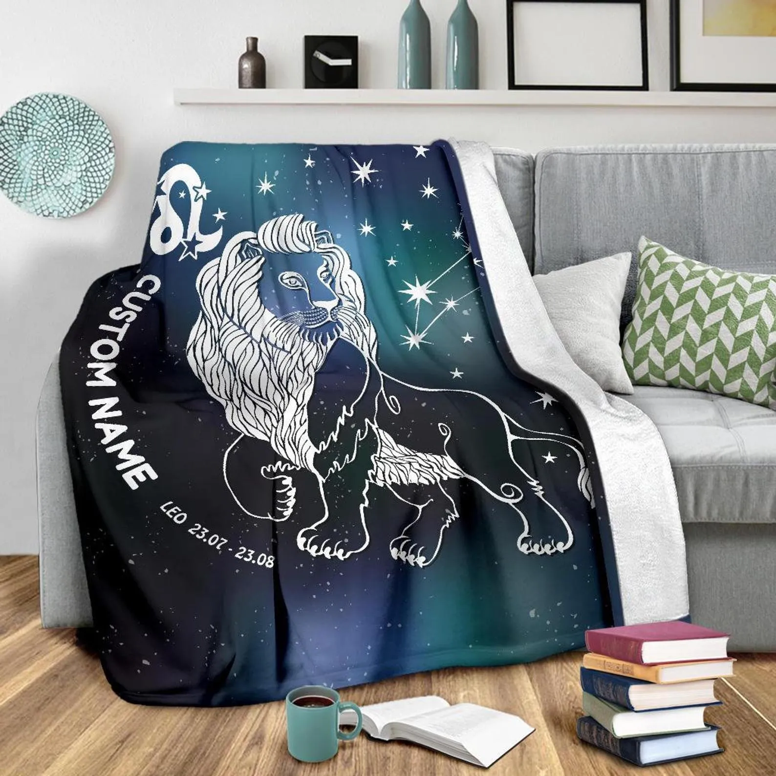 Leo Horoscope Zodiac Zodiac Blanket, Leo Star Sign Throw Blanket, Teen Girls Boys And Adult Micro Fleece Blanket, Warm Leo Throw Blanket