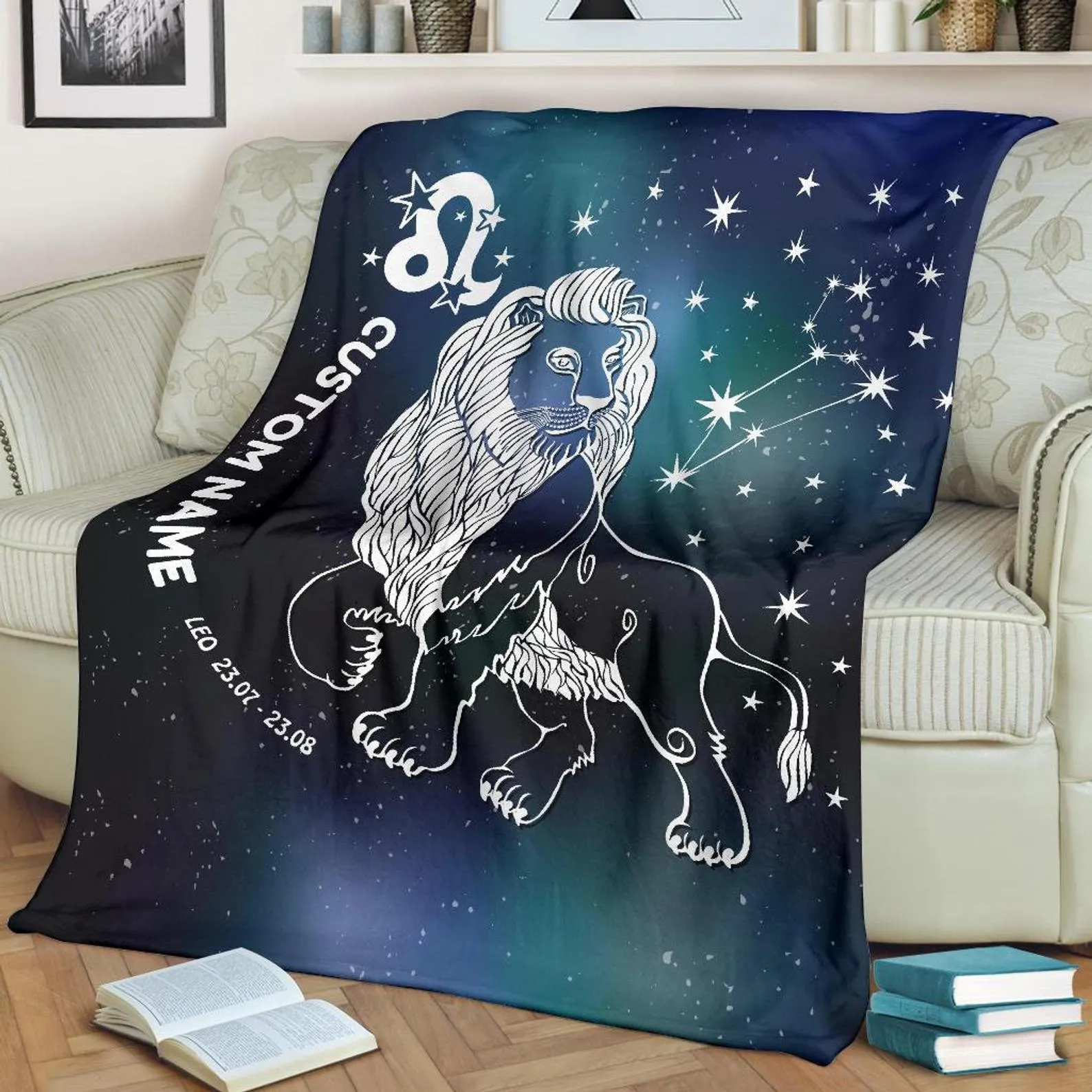 Leo Horoscope Zodiac Zodiac Blanket, Leo Star Sign Throw Blanket, Teen Girls Boys And Adult Micro Fleece Blanket, Warm Leo Throw Blanket