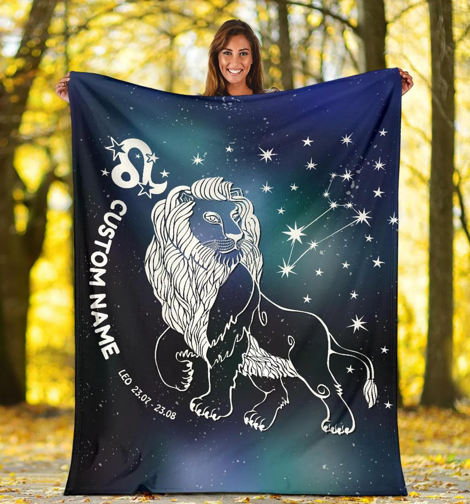 Leo Horoscope Zodiac Zodiac Blanket, Leo Star Sign Throw Blanket, Teen Girls Boys And Adult Micro Fleece Blanket, Warm Leo Throw Blanket