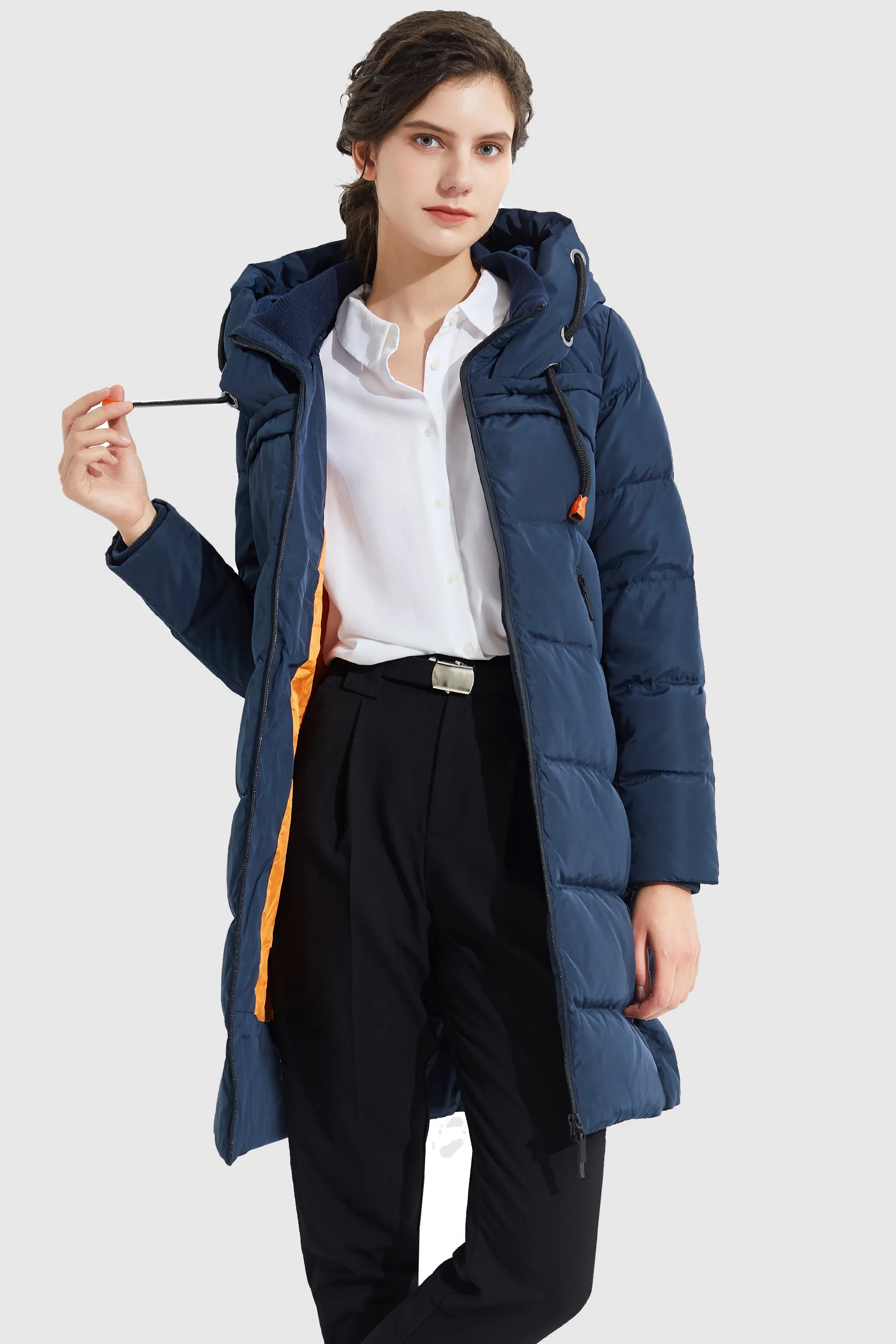 Long Thickened Hooded Down Jacket