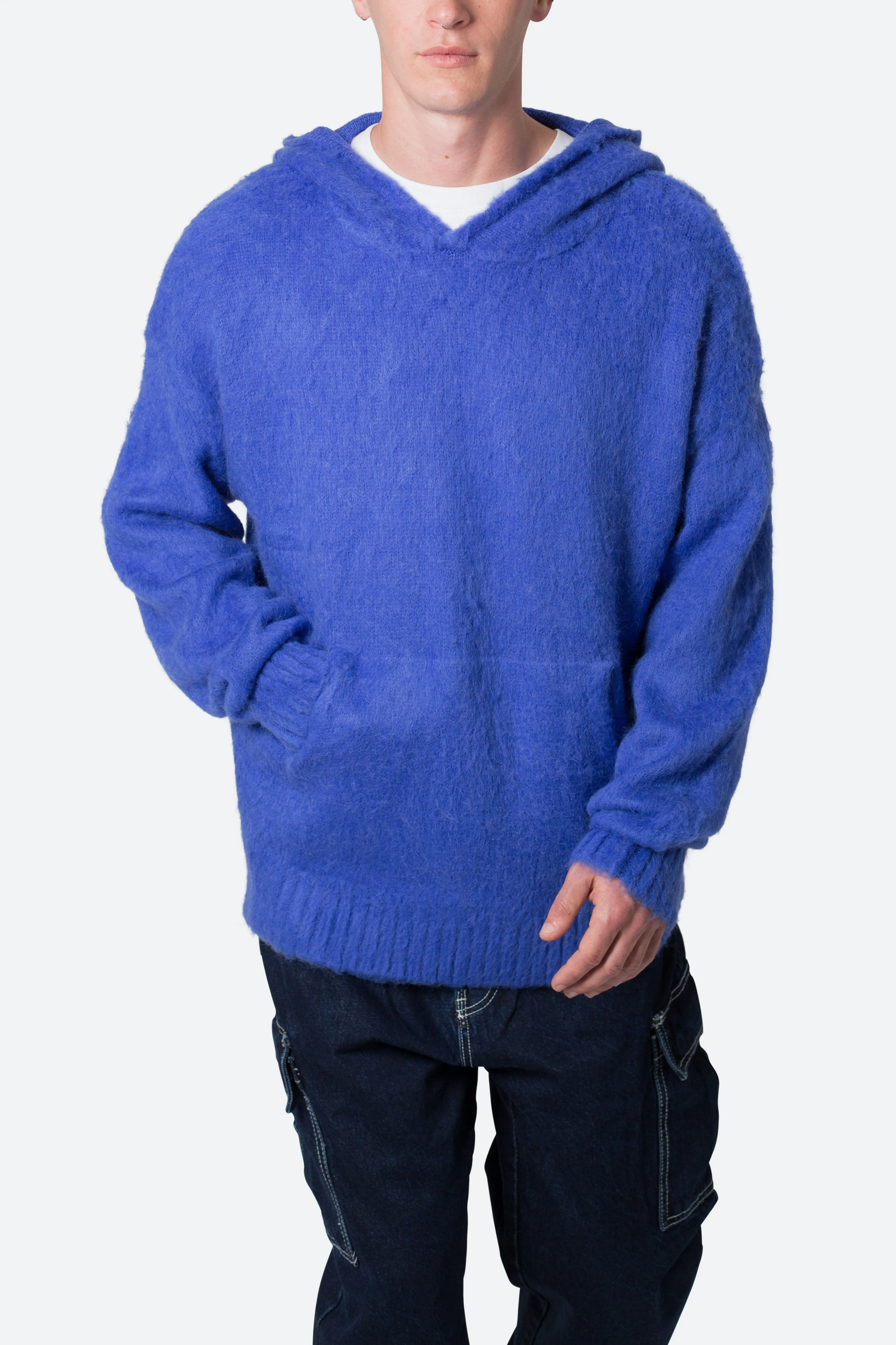 Mohair Hoodie - Blue