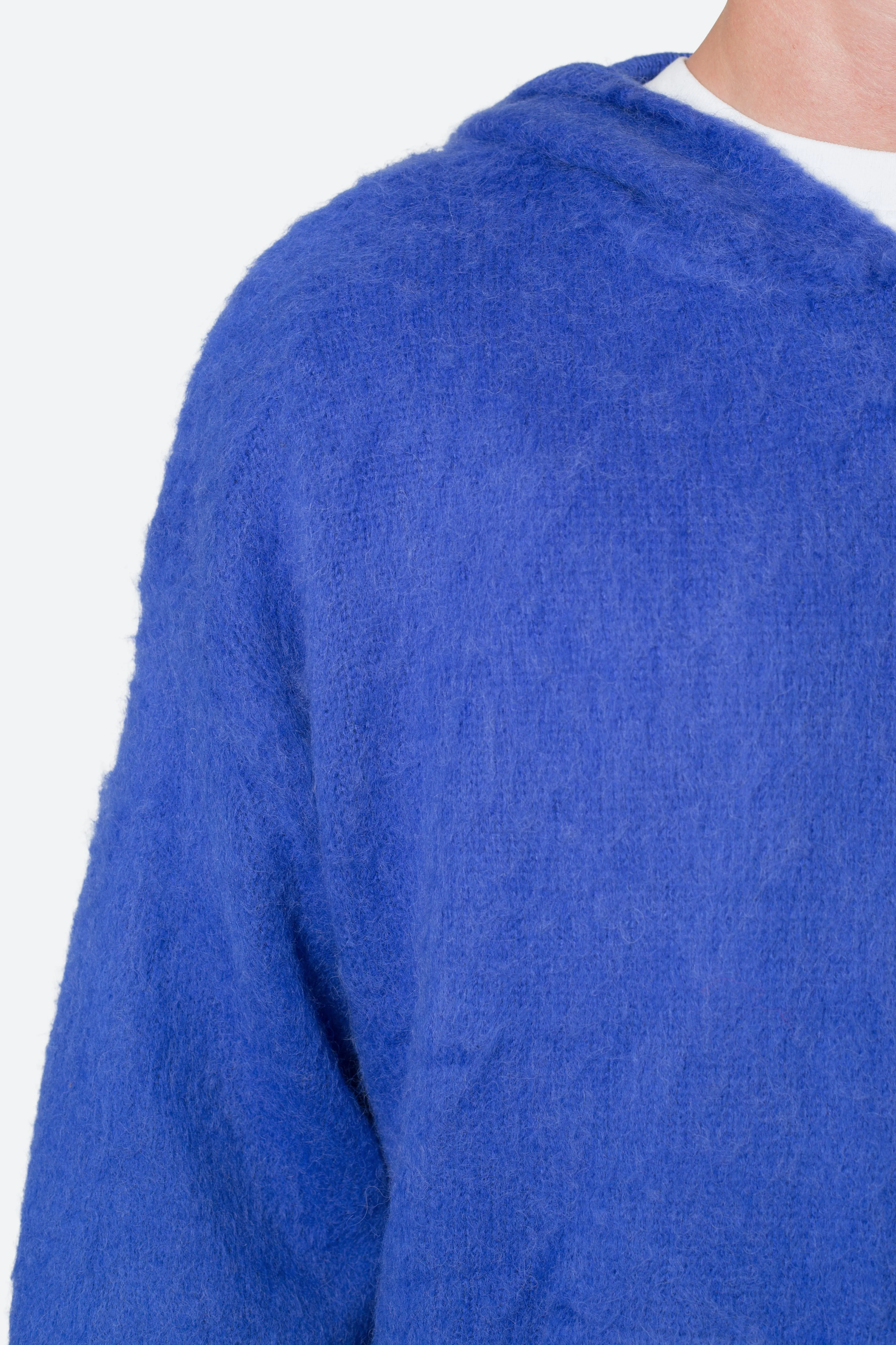 Mohair Hoodie - Blue