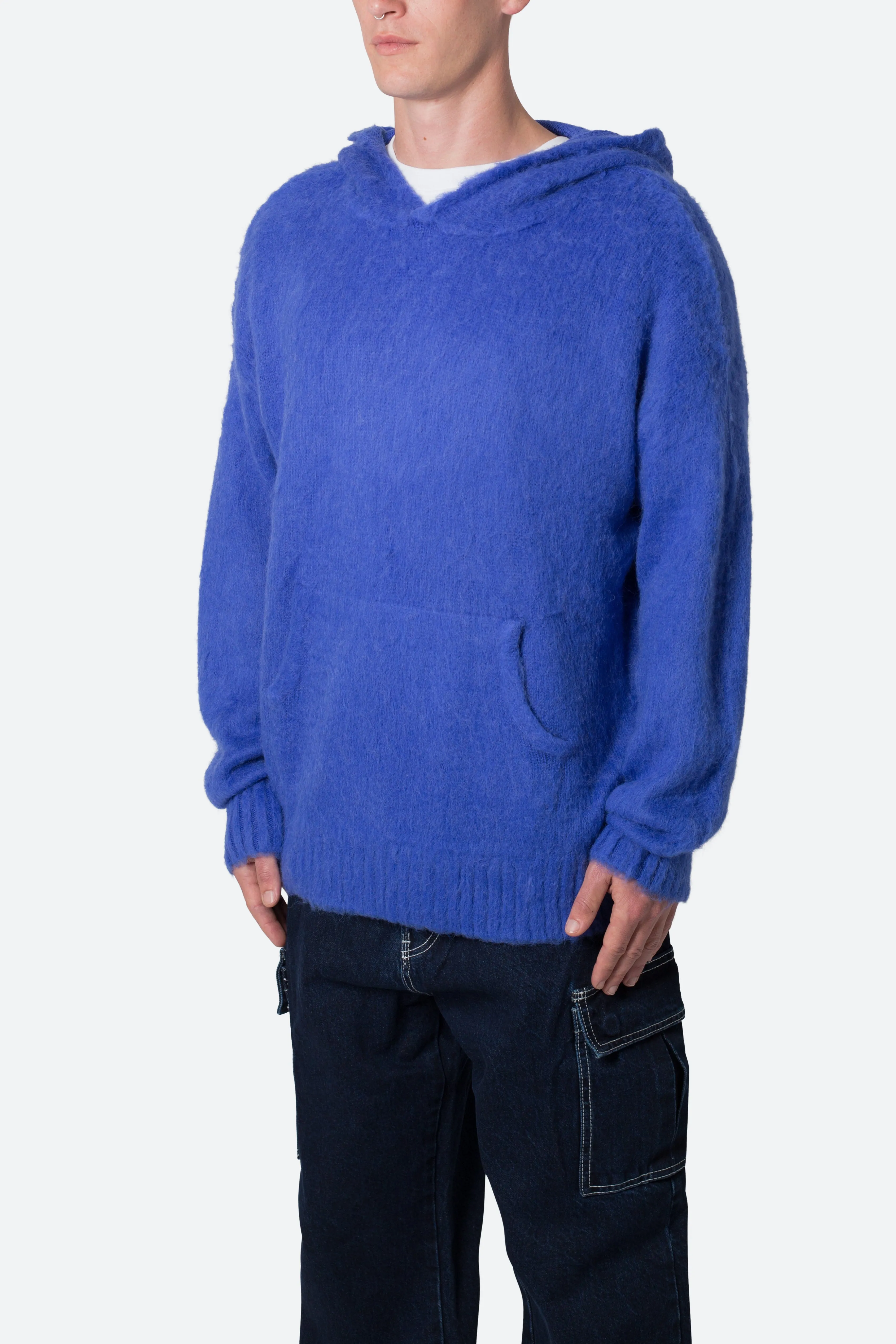 Mohair Hoodie - Blue