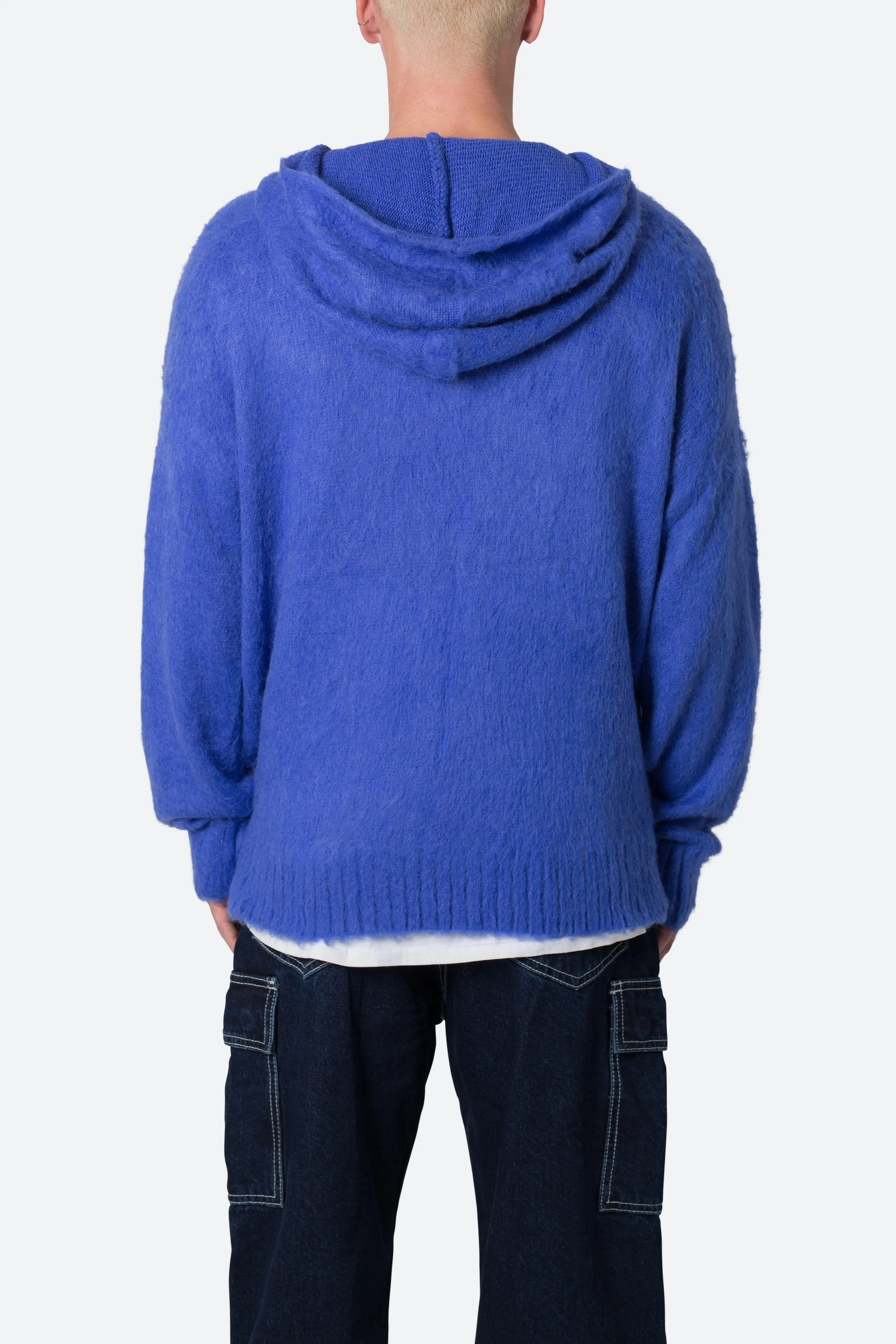 Mohair Hoodie - Blue