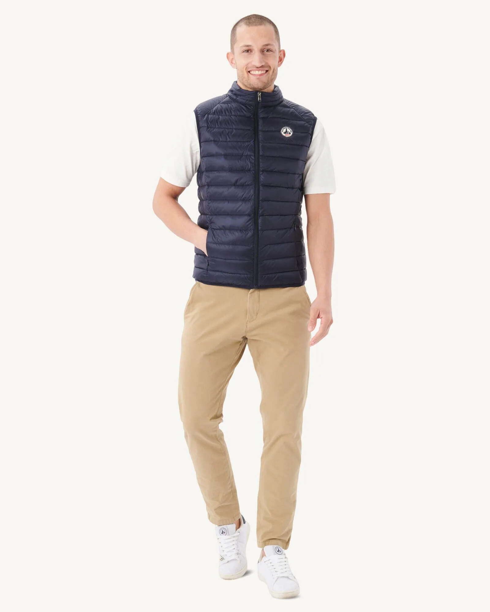 Navy Sleeveless down jacket Tom