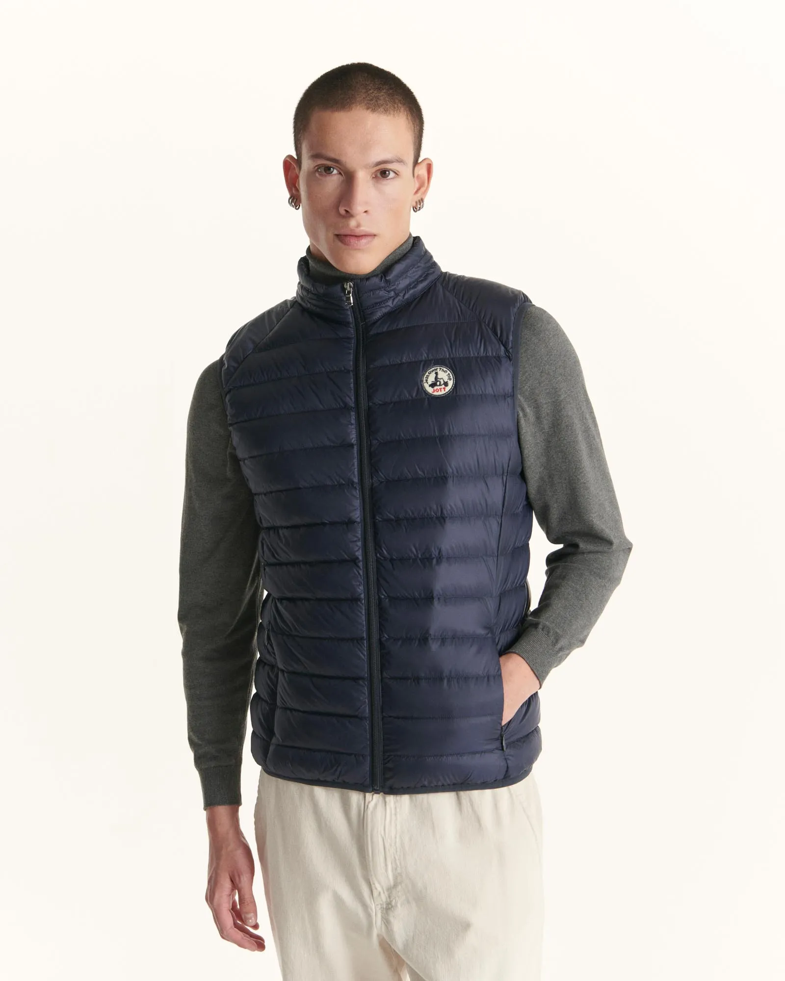 Navy Sleeveless down jacket Tom