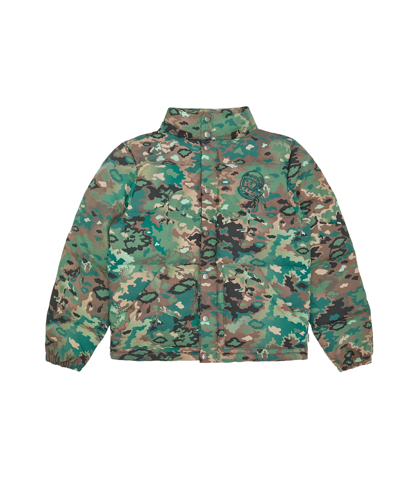 NOTHING CAMO DOWN FILLED HOODED JACKET - GREEN