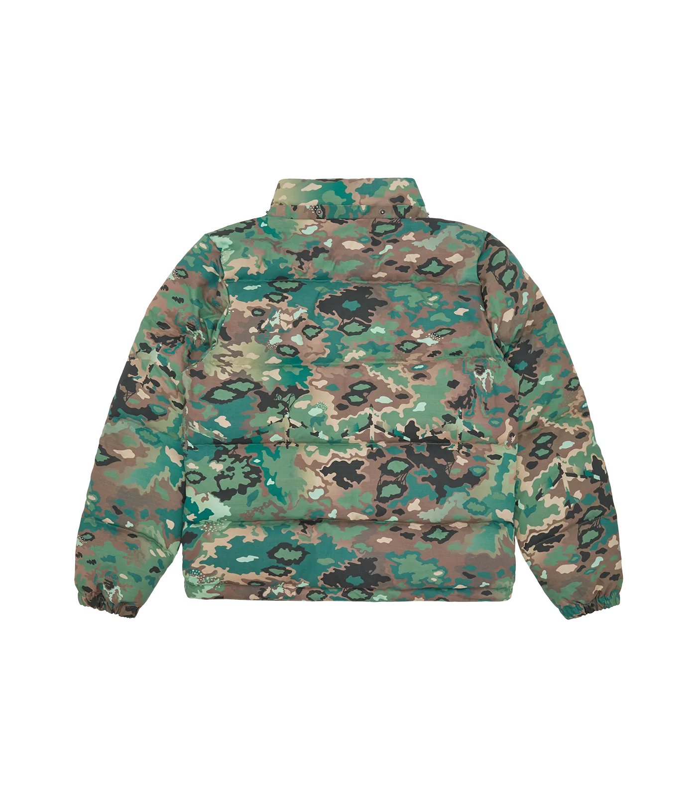 NOTHING CAMO DOWN FILLED HOODED JACKET - GREEN