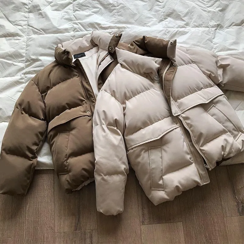 Oversized Quilted Winter Puffer Thick Warm Padded Puff Parka Jacket