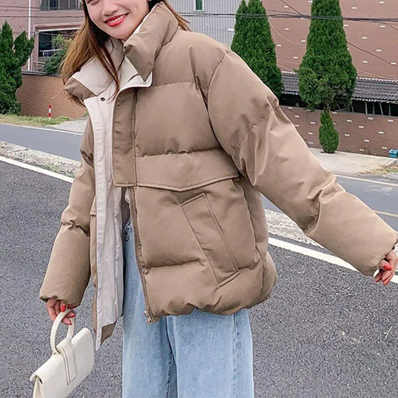 Oversized Quilted Winter Puffer Thick Warm Padded Puff Parka Jacket