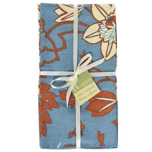 Passion Flower Blue Spice Napkins set of 4