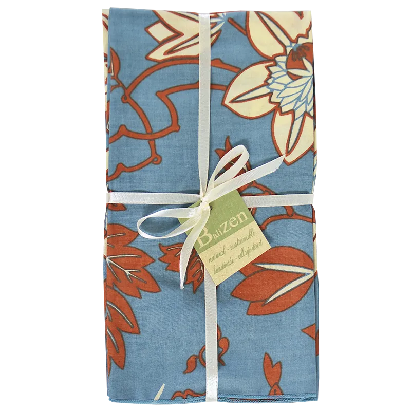 Passion Flower Blue Spice Napkins set of 4