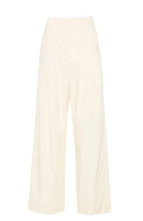 PLEAT-DETAIL STRAIGHT-LEG TROUSERS