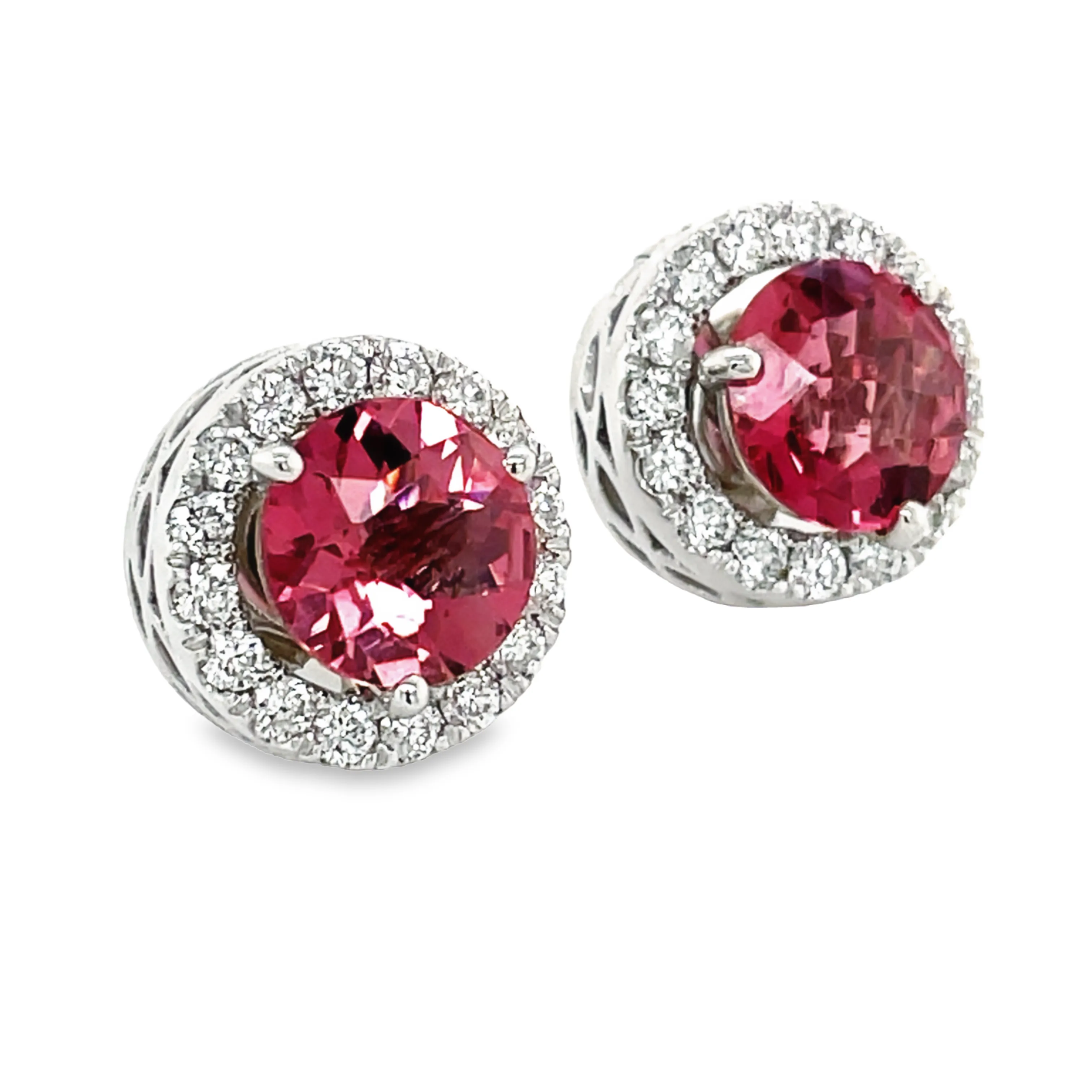 Rhodolite Garnet Stud Earrings