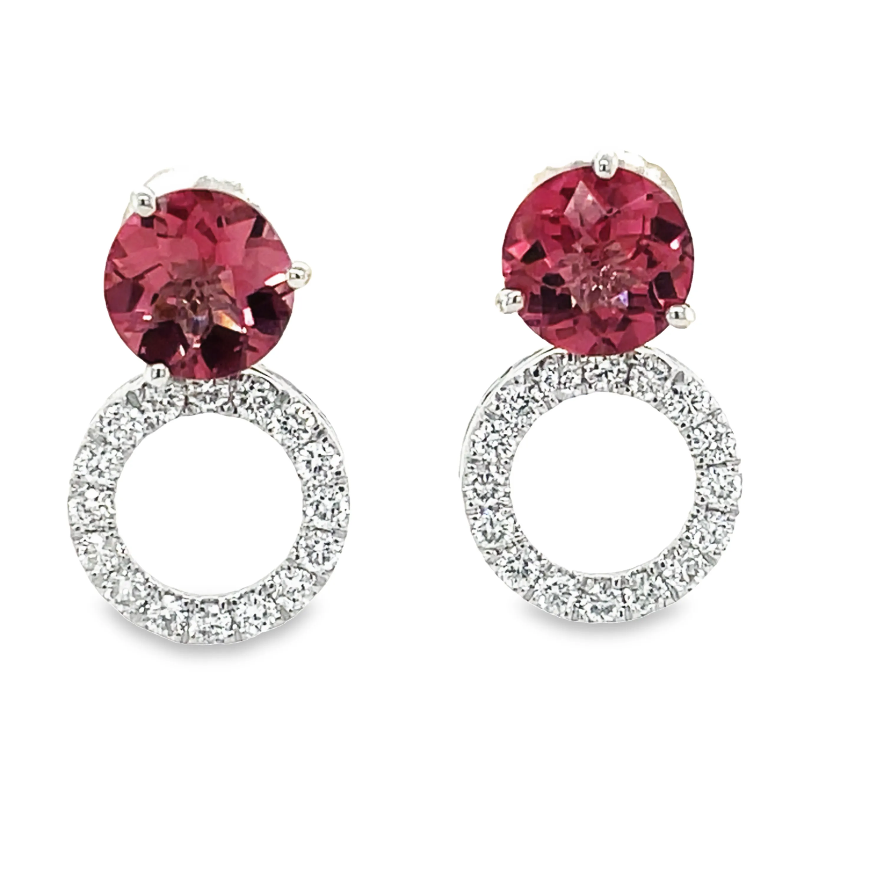 Rhodolite Garnet Stud Earrings