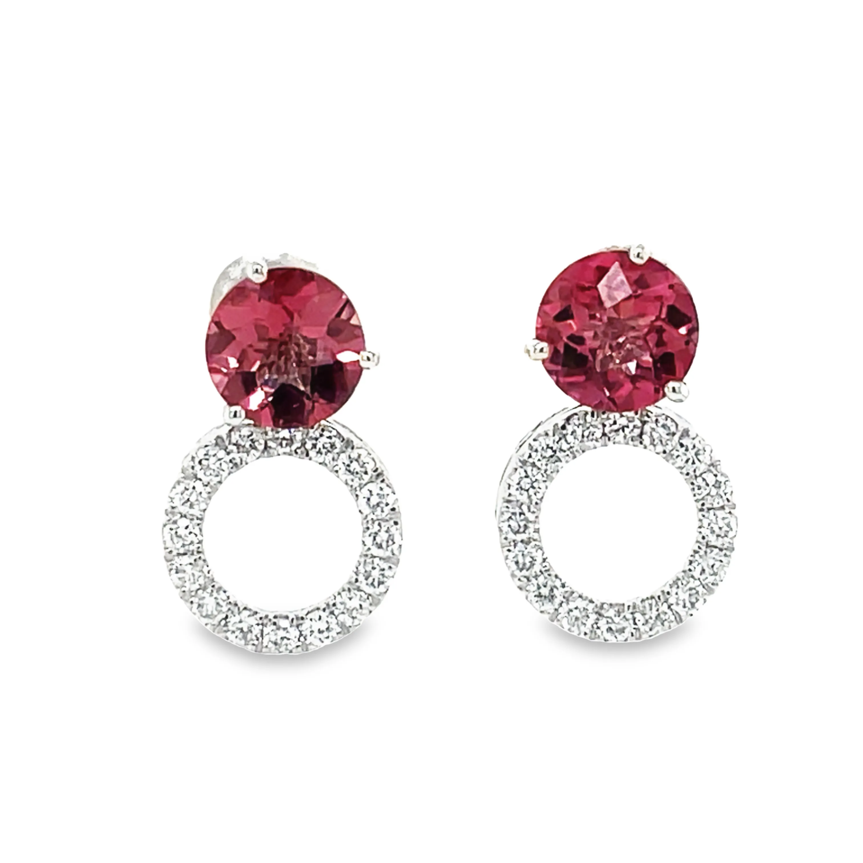 Rhodolite Garnet Stud Earrings