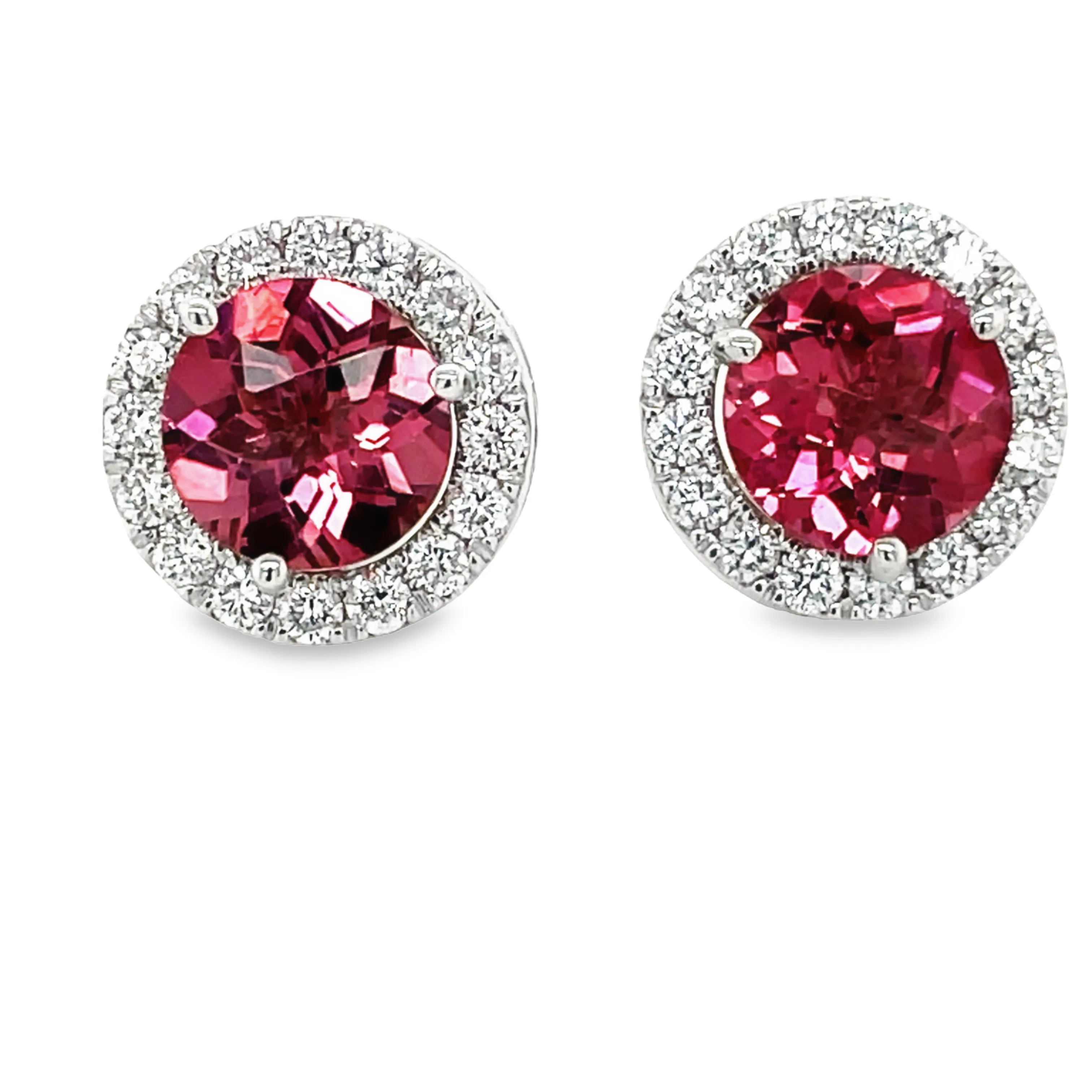 Rhodolite Garnet Stud Earrings