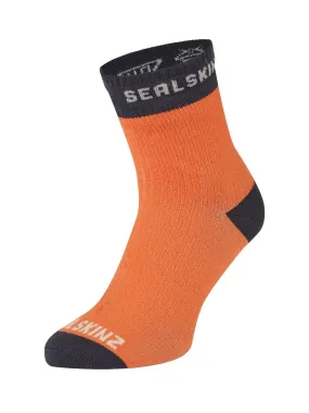 Sealskinz Wretham Waterproof Warm Weather Ankle Length Sock in Orange AW24